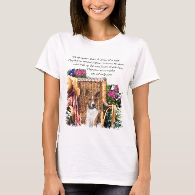 Basenji Lovers Kunstgeschenke T-Shirt (Vorderseite)