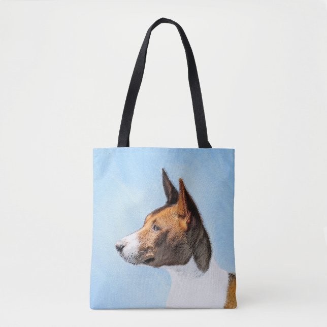 Basenji Malerei - Niedliche Originalkunst (Vorderseite)