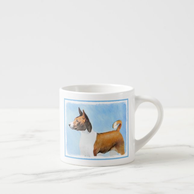 Basenji Malerei - Niedliche Originalkunst Espressotasse (Rechts)