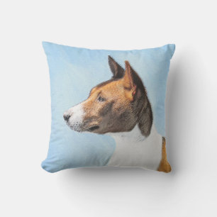 Basenji Malerei - Niedliche Originalkunst Kissen