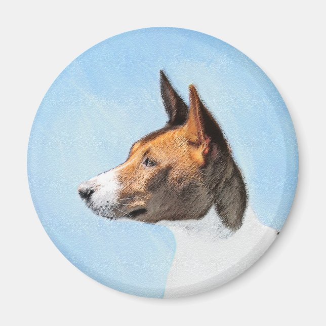 Basenji Malerei - Niedliche Originalkunst Magnet (Vorne)