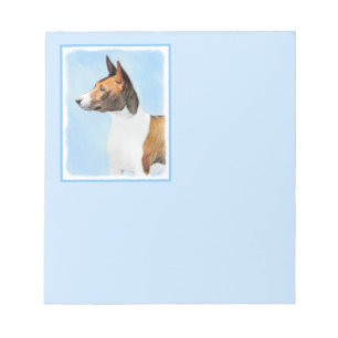 Basenji Malerei - Niedliche Originalkunst Notizblock