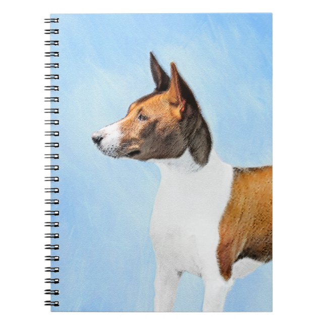 Basenji Malerei - Niedliche Originalkunst Notizblock (Vorderseite)