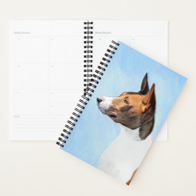 Basenji Malerei - Niedliche Originalkunst Planer (Anzeige)