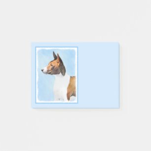 Basenji Malerei - Niedliche Originalkunst Post-it Klebezettel