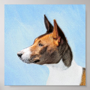 Basenji Malerei - Niedliche Originalkunst Poster