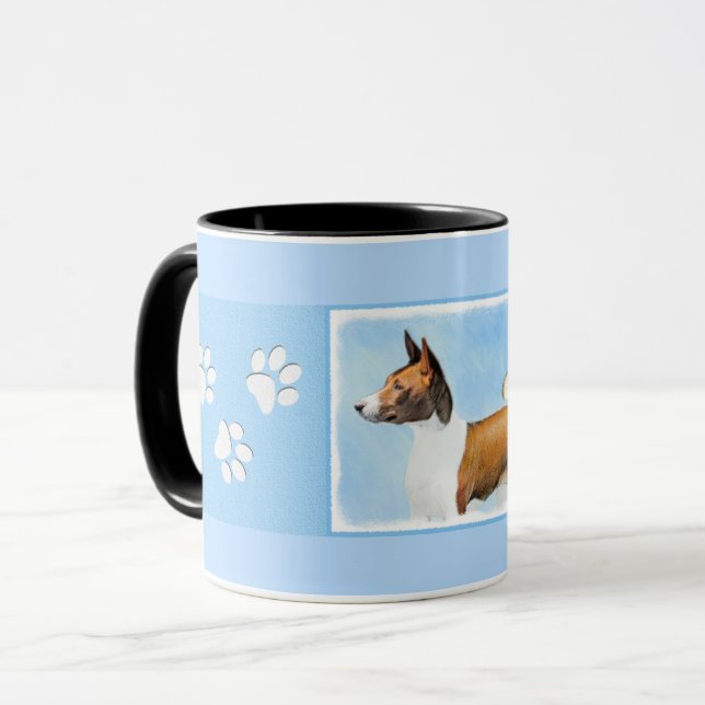 Basenji Malerei - Niedliche Originalkunst Tasse (Vorderseite Links)