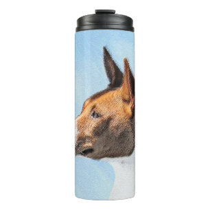Basenji Malerei - Niedliche Originalkunst Thermosbecher