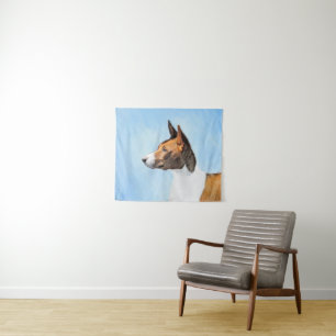 Basenji Malerei - Niedliche Originalkunst Wandteppich
