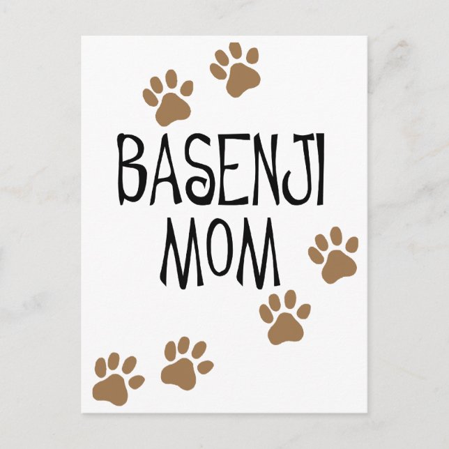 Basenji-Mama Postkarte (Vorderseite)