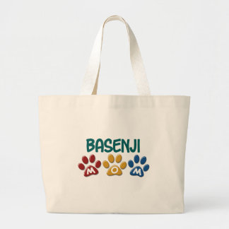 BASENJI MAMA Tatzen-Druck Jumbo Stoffbeutel