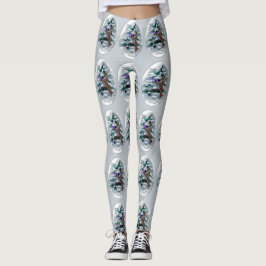 Basenji Merry Christma Leggings