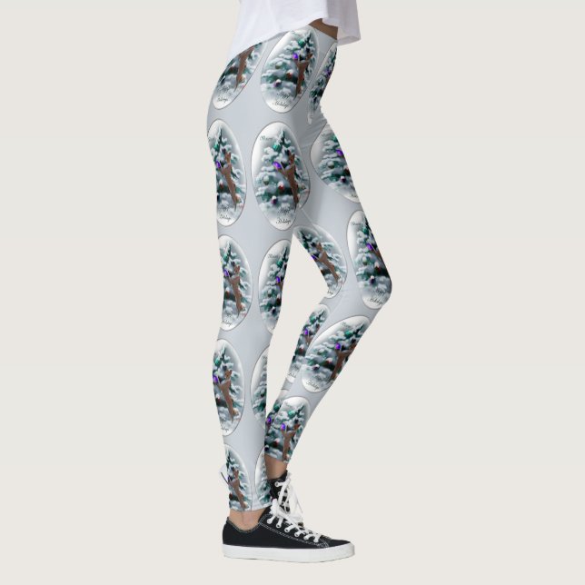 Basenji Merry Christma Leggings (Rechts)