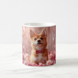 Basenji mit Rosen - Valentinstag Kaffeetasse
