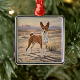 Basenji Ornament Aus Metall