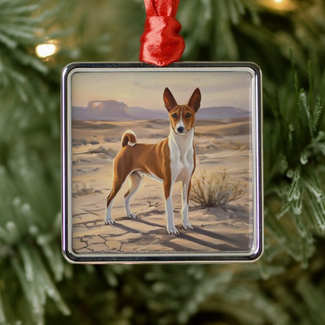Basenji Ornament Aus Metall (Baum)