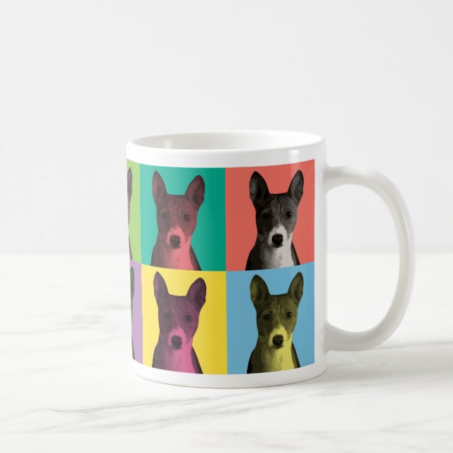 Basenji Pop-Art-Kaffeetasse Kaffeetasse (Rechts)