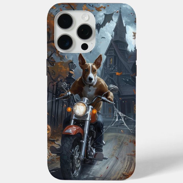 Basenji Riding Motorrad Halloween Beängstigend Case-Mate iPhone Hülle (Rückseite)