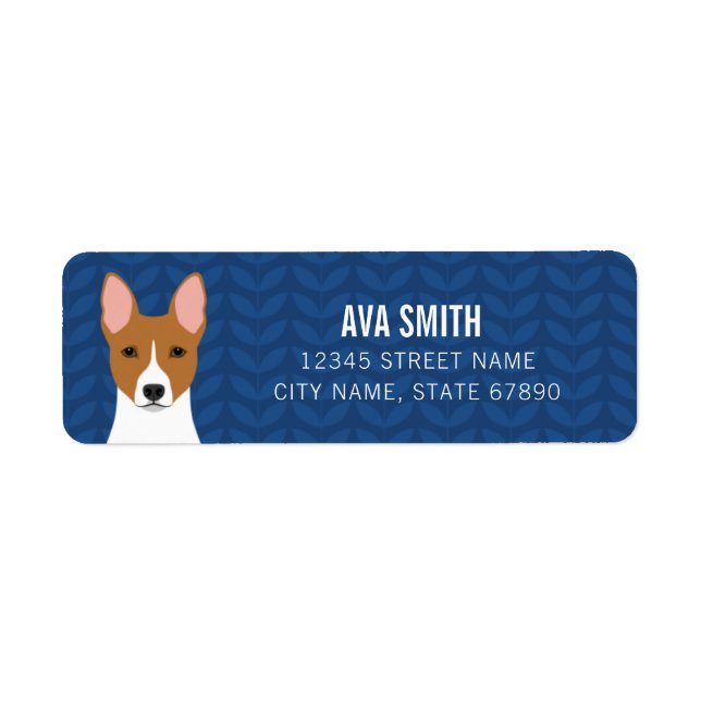 Basenji-Rücksendeadresse (Vorne)