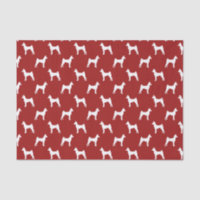 Basenji Silhouette-Muster-Rot