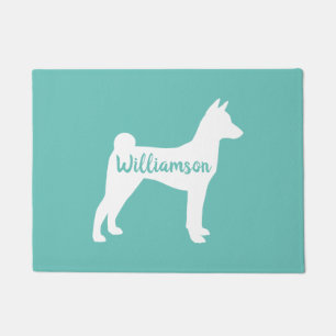 Basenji Silhouette Personalisiert Willkommensmat Fußmatte