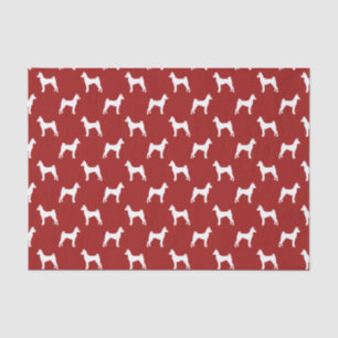 Basenji Silhouetten Muster Rot Seidenpapier