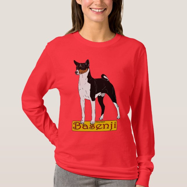 Basenji Tri farbig T-Shirt (Vorderseite)