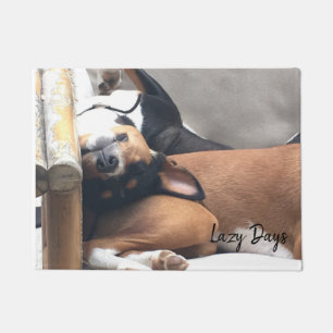Basenji und faule Tage! Fußmatte