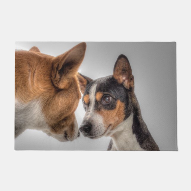 Basenji und Friend Fußmatte (Vorderseite)
