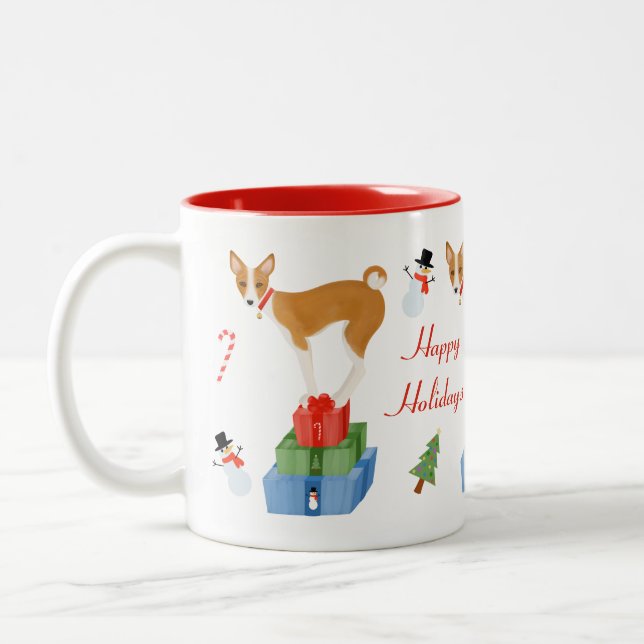 Basenji und Present Tasse (Links)