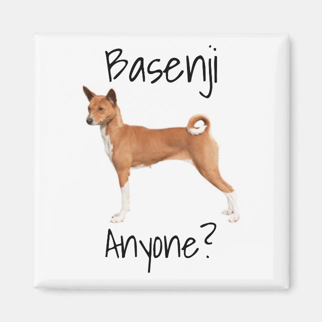 Basenji-Untersetzer Magnet (Vorne)