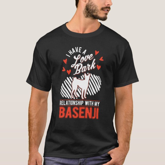 Basenji Valentine's Day Congo Terrier Basenji T-Shirt (Vorderseite)