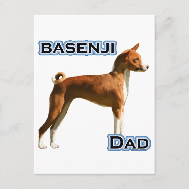 Basenji-Vater 4 Postkarte (Vorderseite)
