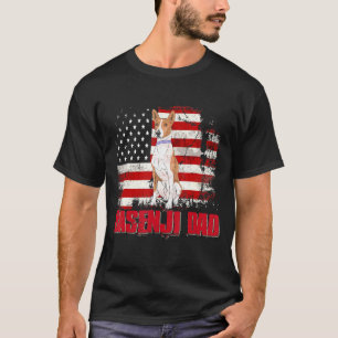 Basenji Vater American Flag 4. Juli Hund T-Shirt