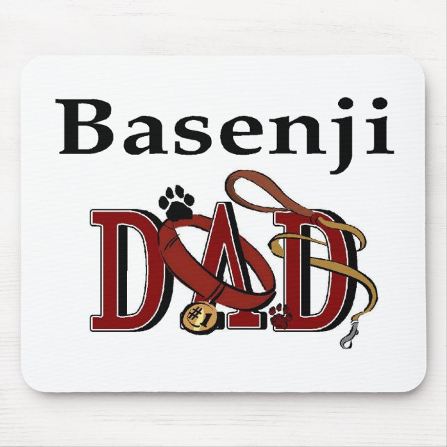 Basenji Vater Geschenke Mousepad (Vorne)