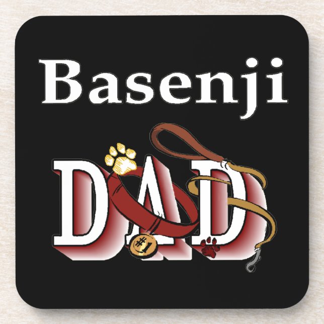 Basenji-Vater Getränkeuntersetzer (Vorderseite)
