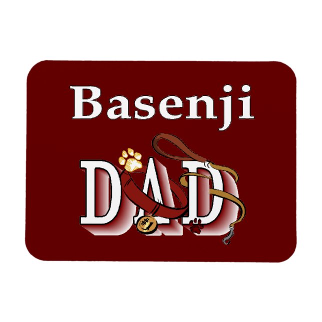 Basenji-Vater Magnet (Horizontal)