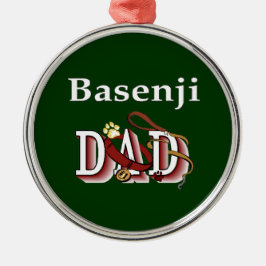 Basenji-Vater Ornament Aus Metall