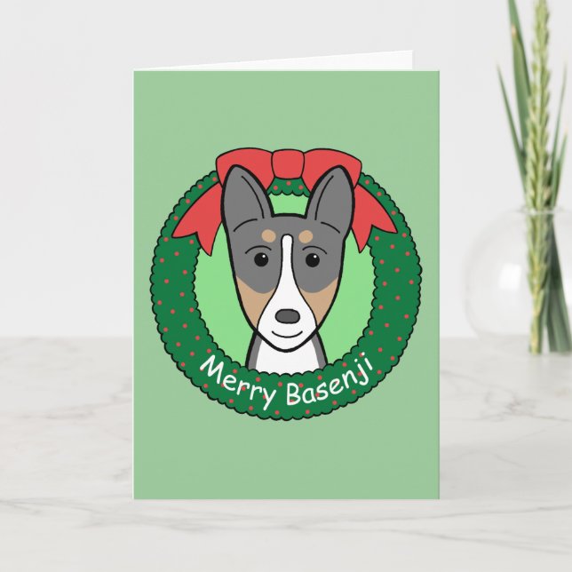 Basenji Weihnachten (Vorderseite)