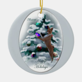 Basenji Weihnachtsgeschenke Ornament
