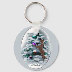 Basenji Weihnachtspenden Schlüsselanhänger