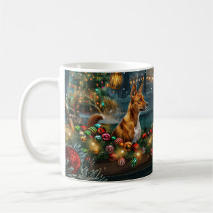 Basenji Weihnachtsreise Kaffeetasse