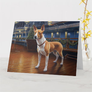 Basenji Weihnachtsreise: Pawsome Holiday Delight Karte