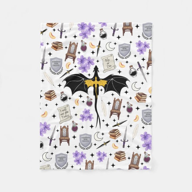 Basgiath-War-College-Drachen-Bücher-Fleece-Decke Fleecedecke (Vorderseite)