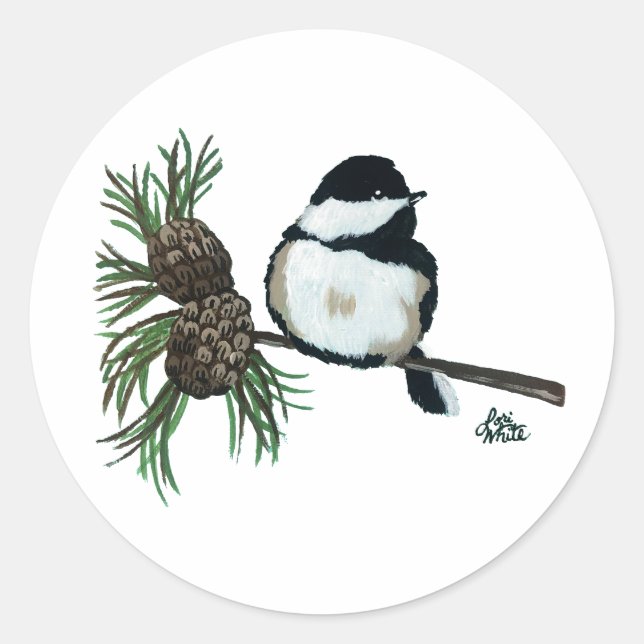 Bashful Chickadee, Aufkleber (Vorderseite)