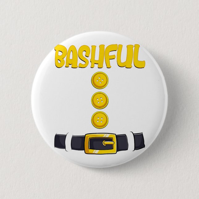 Bashful Halloween-ZwergKostümfarbenanpassung Button (Vorderseite)
