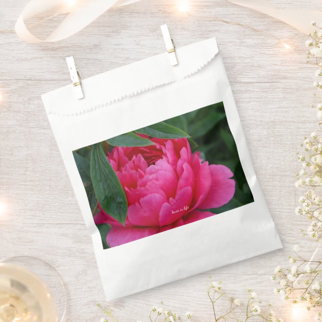 Bashful Pink Peony Geschenktütchen (Ausgeschnitten)