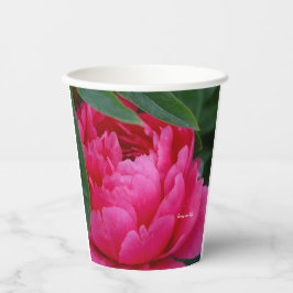 Bashful Pink Peony Pappbecher