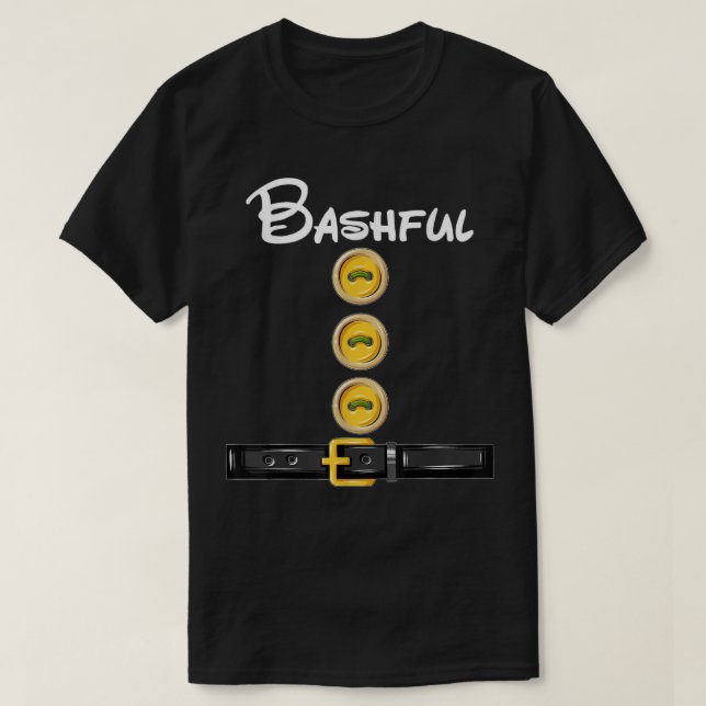 Bashful Zwarf Halloween Kostüm Funny Idea Bashful T-Shirt (Design vorne)