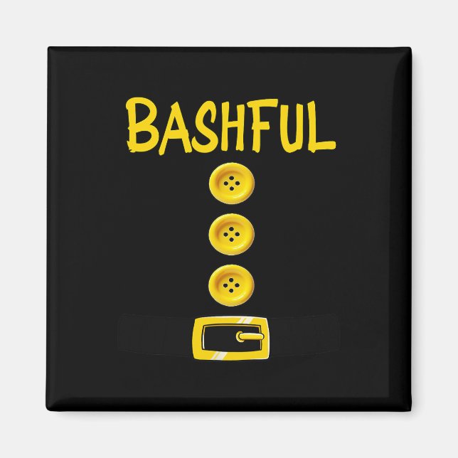 Bashful Zwerf Halloween Kostümfarbe Matching Bas Magnet (Vorne)